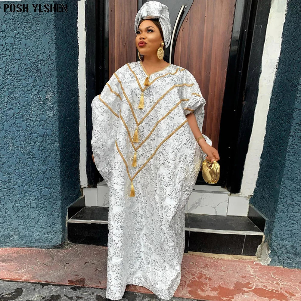 Ramadan Abaya Dubai Luxury African Dresses for Women 2024 Muslim Nigeria Traditional Wedding Party Boubou Bazin Riche Robe Femme