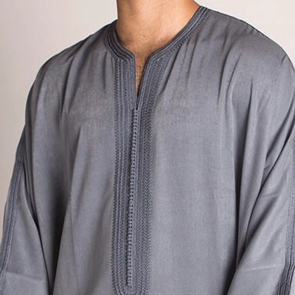 New 2025 Islam Muslim Men Clothing Loose Jubba Thobe Abaya Tenue Musulmane Pour Homme Caftan Islamic Robes Pakistan Arabia Dress