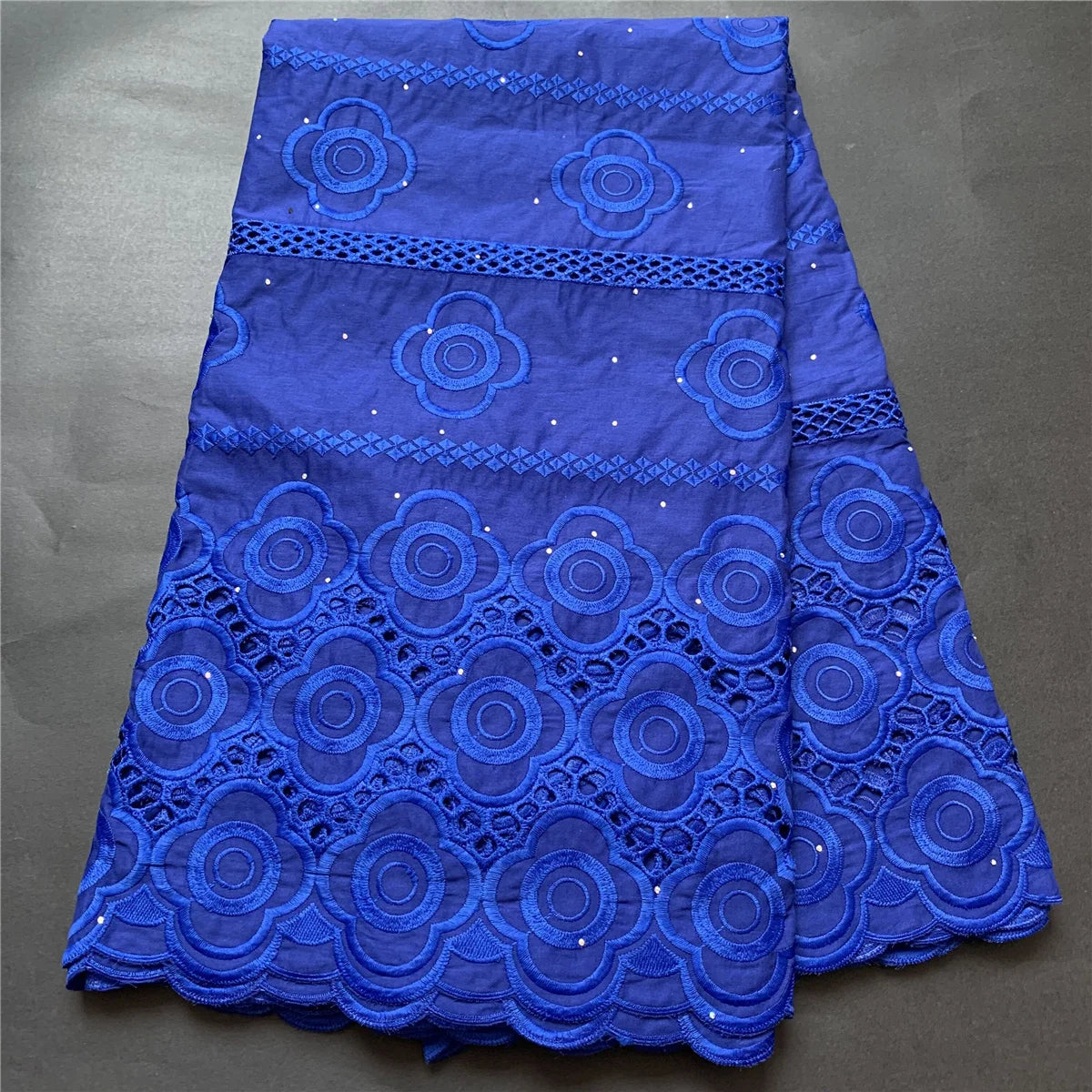 High Quality African Lace Fabric, Embroidery Tulle Cotton, French Wedding Party Dress, Guipure Sequins, 2.5Yards, Latest 2025