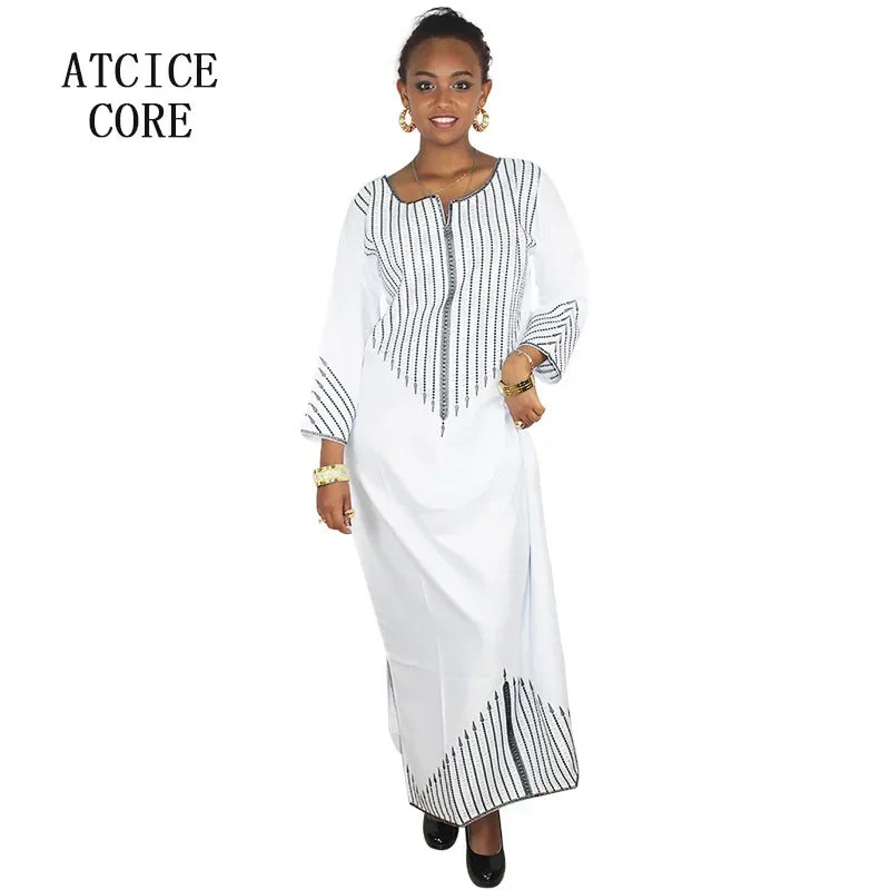 African Dresses For Women Dashiki  Dresses Bazin Riche Traditional African Clothing  For Ladies Without Scarf