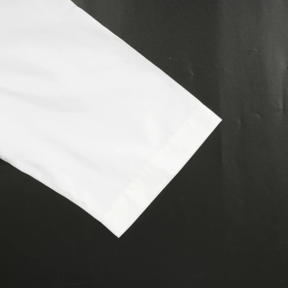 H&D African White Top And Pant 2 PCS Sets For Men Embroidery Work Wear Thobe Traditional Wedding Party Suits Plus Size Clothes