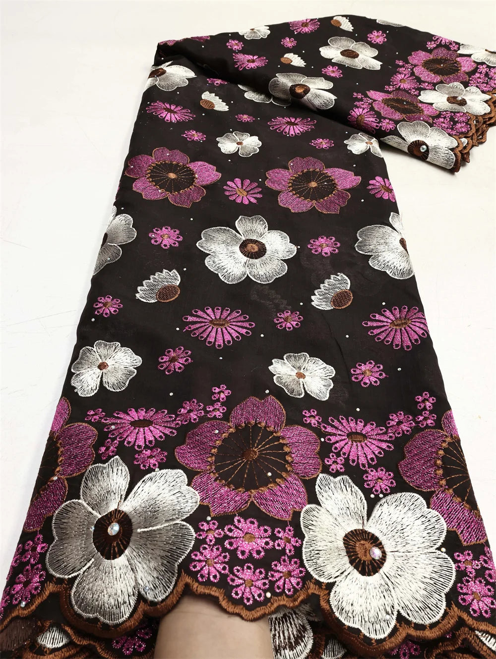 African Cotton Lace Fabric Swiss Voile Lace In Switzerland Hot Sale Nigerian Lace Fabric For Sewing Women Evening Party Dresses