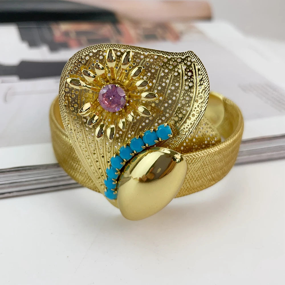 New Fashion High Quality Unique Style Brazilian Handmade Flower Jewelry Sets for Women FHK20760