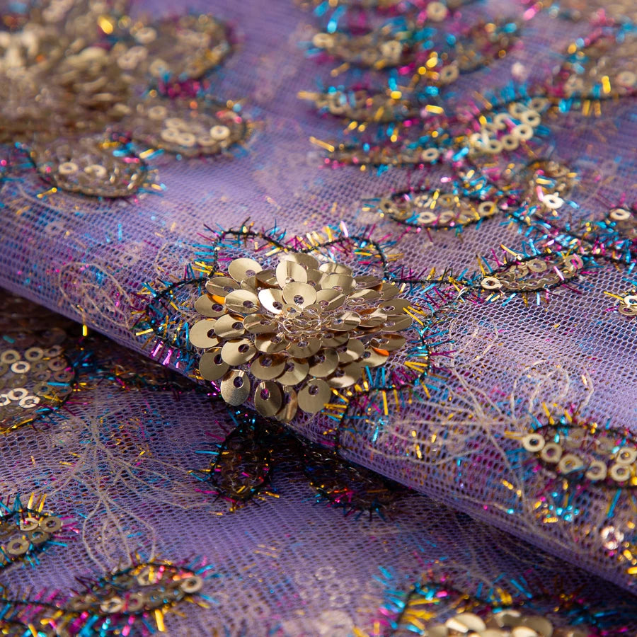 SJD LACE African Green Sequins Mesh Woman Lace Fabric High Quality 2025 Nigerian French Net Lace for Sewing Wedding Dresses 3735