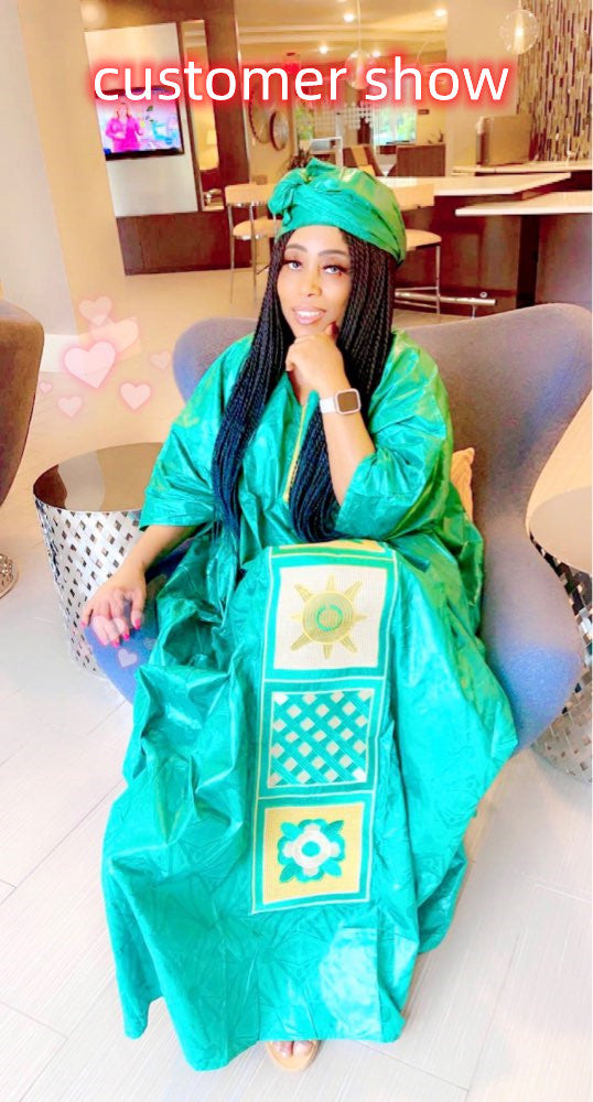 Free Style African Dress For Woman Embroidery Design Ladys Clothes Plus Size Dresses For Women