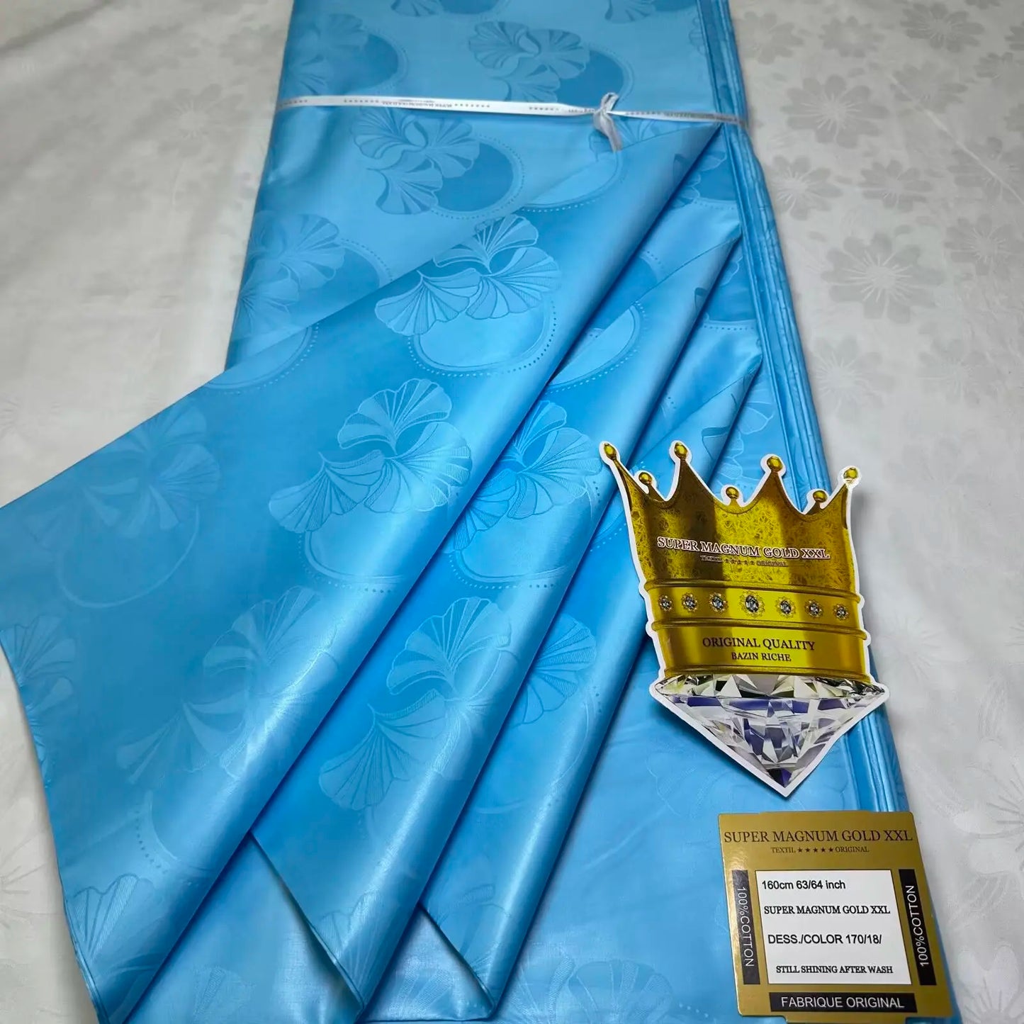 5 Meters Perfumed African Bazin Brocade Fabrics for Dress 100% Cotton Team Bazin Riche Brode Jacquard Material for Clothes 16A91