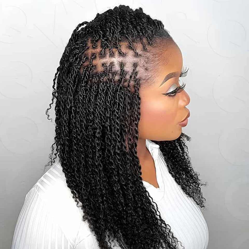 QVR Afro Kinky Bulk Human Hair Extensions Natural Black/Brown/Grey - Lightweight for Braiding, Styling & Everyday Wear