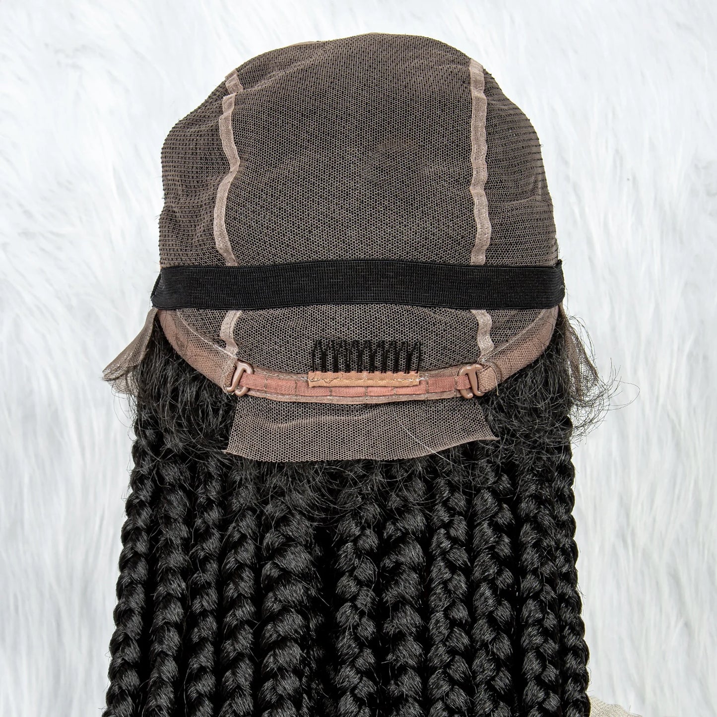 HD Full Lace Braided Wigs for Black Women Box Braids Synthetic Lace Front Wig Big Square Knotless Box Braids With Baby Hair