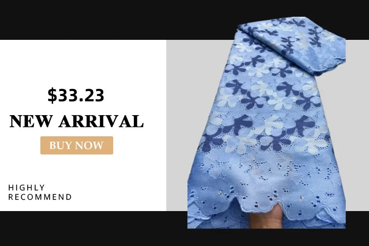 Luxury African Fabric Austria Cotton Polished Lace High Quality Atiku Fabric 5Yards For Men Traditional Robe Suit Material F4255