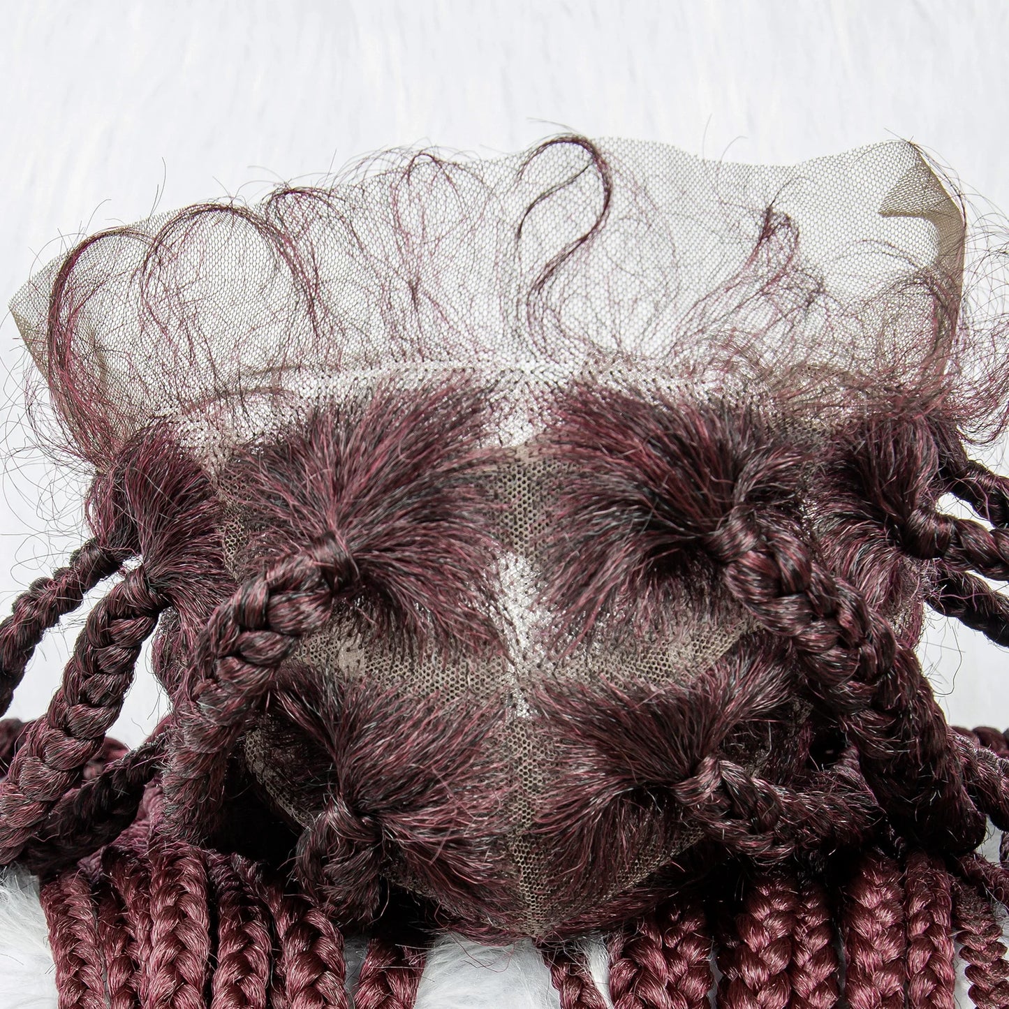 HD Full Lace Braided Wigs for Black Women Box Braids Synthetic Lace Front Wig Big Square Knotless Box Braids With Baby Hair