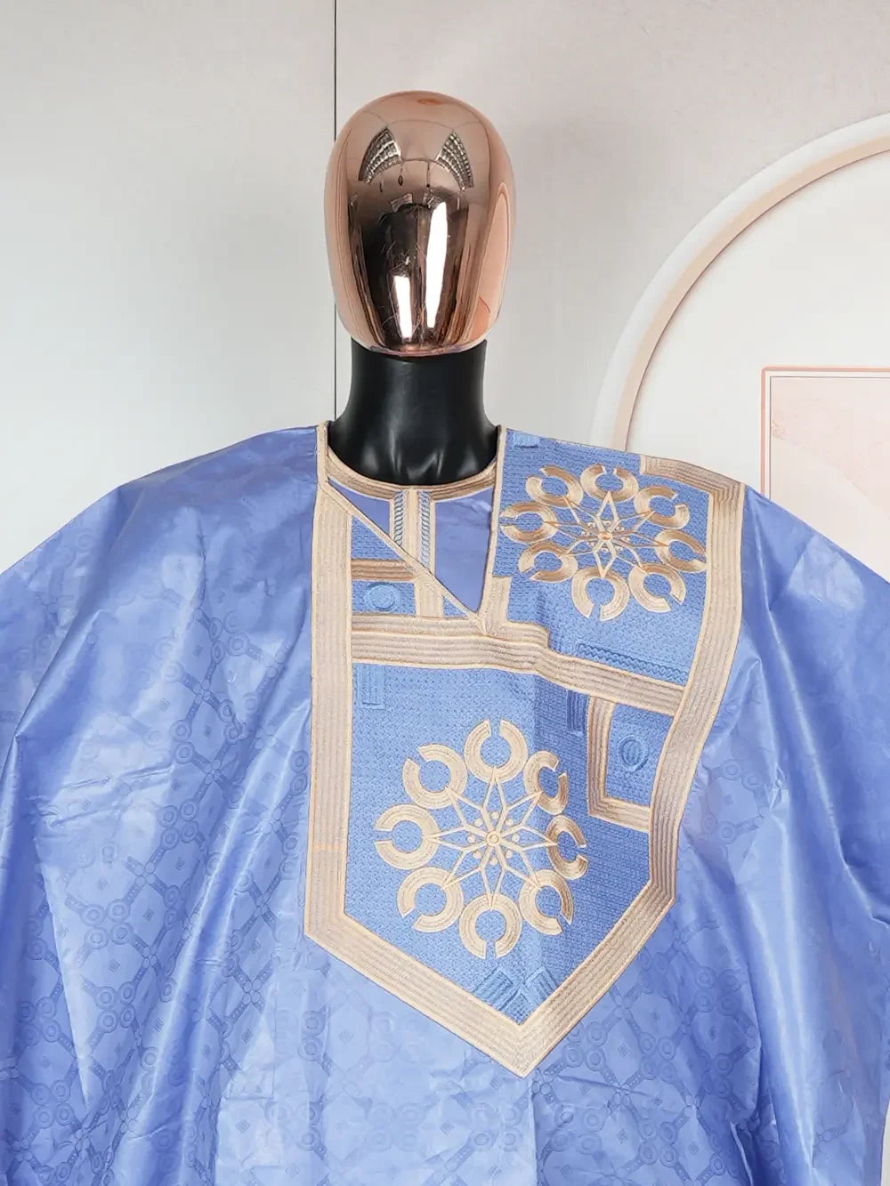 H&D African Traditional Muslim Ramadan Embroidery Wedding Party Thobe Bazin Riche Outfits 3PCS Robe Suit No Cap For Men Agbada