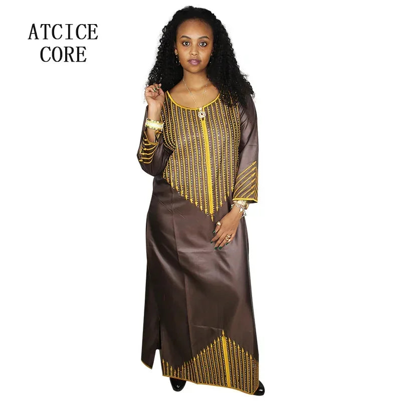 African Dresses For Women Dashiki  Dresses Bazin Riche Traditional African Clothing  For Ladies Without Scarf