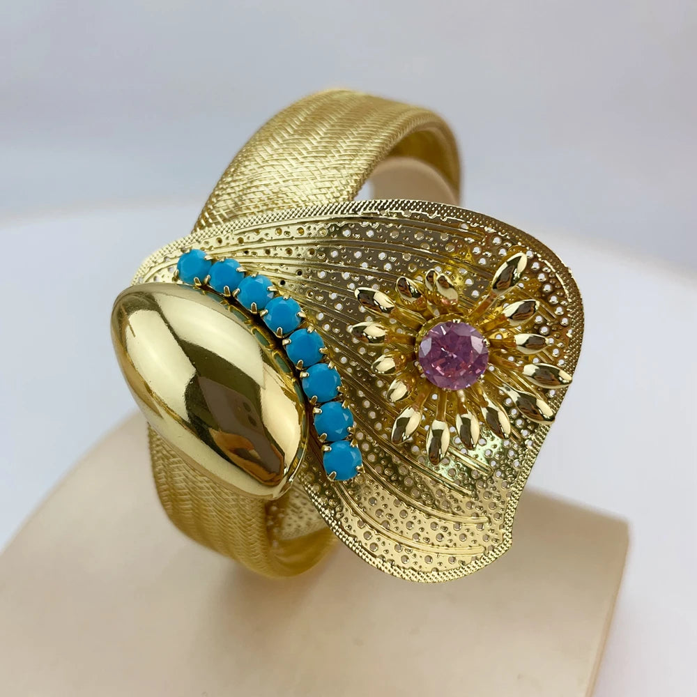 New Fashion High Quality Unique Style Brazilian Handmade Flower Jewelry Sets for Women FHK20760