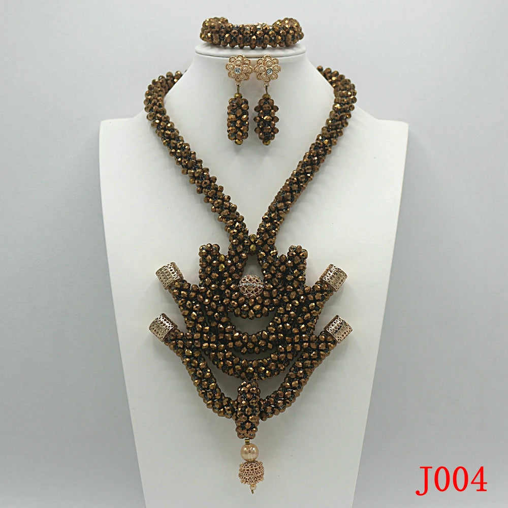 Fashion african coral beads necklace set nigerian wedding african beads jewelry Set