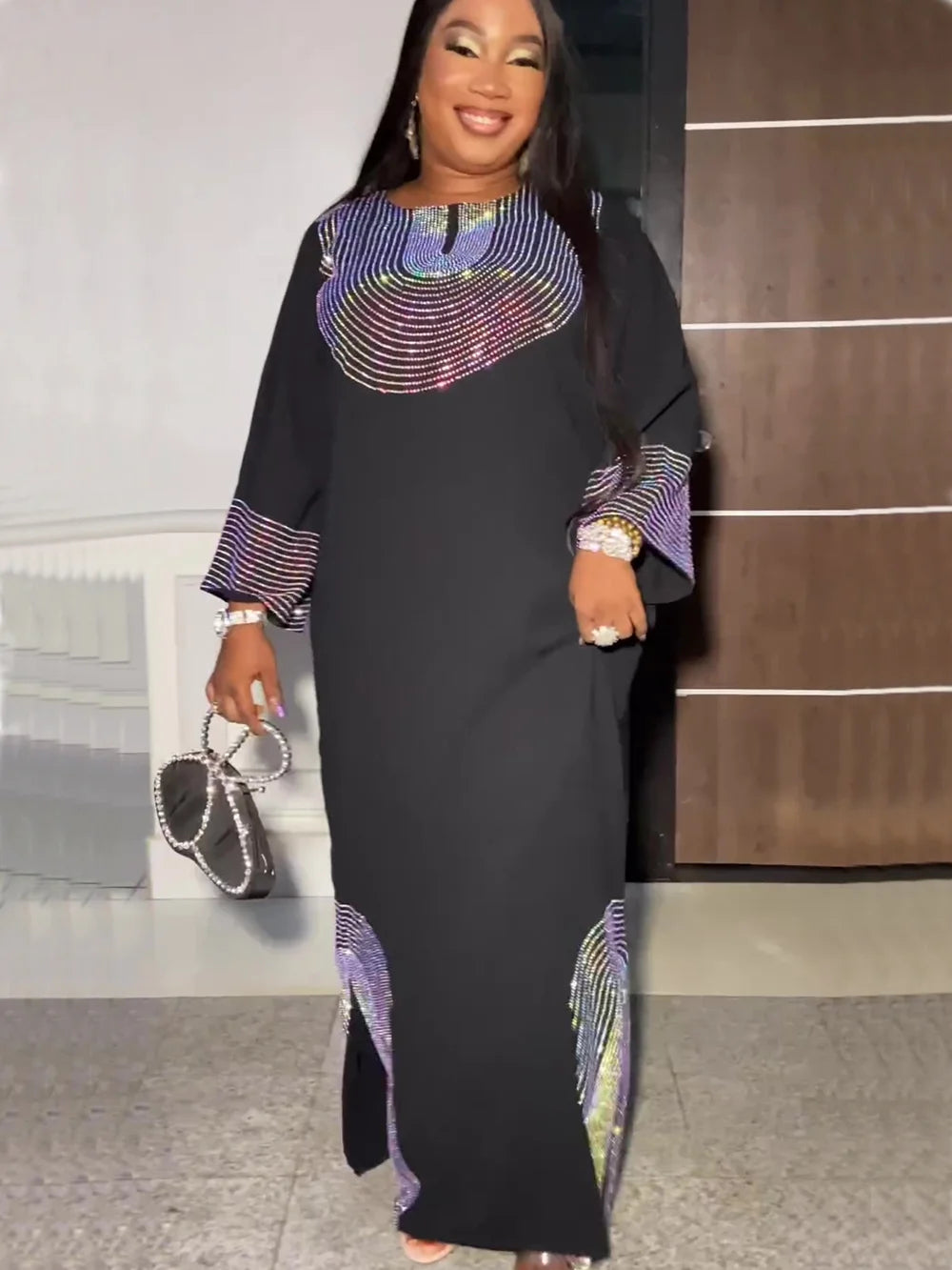 Abayas For Women Dubai Luxury 2025 African Muslim Fashion Dress Caftan Marocain Evening Party Dresses Boubou Robe Djellaba Femme