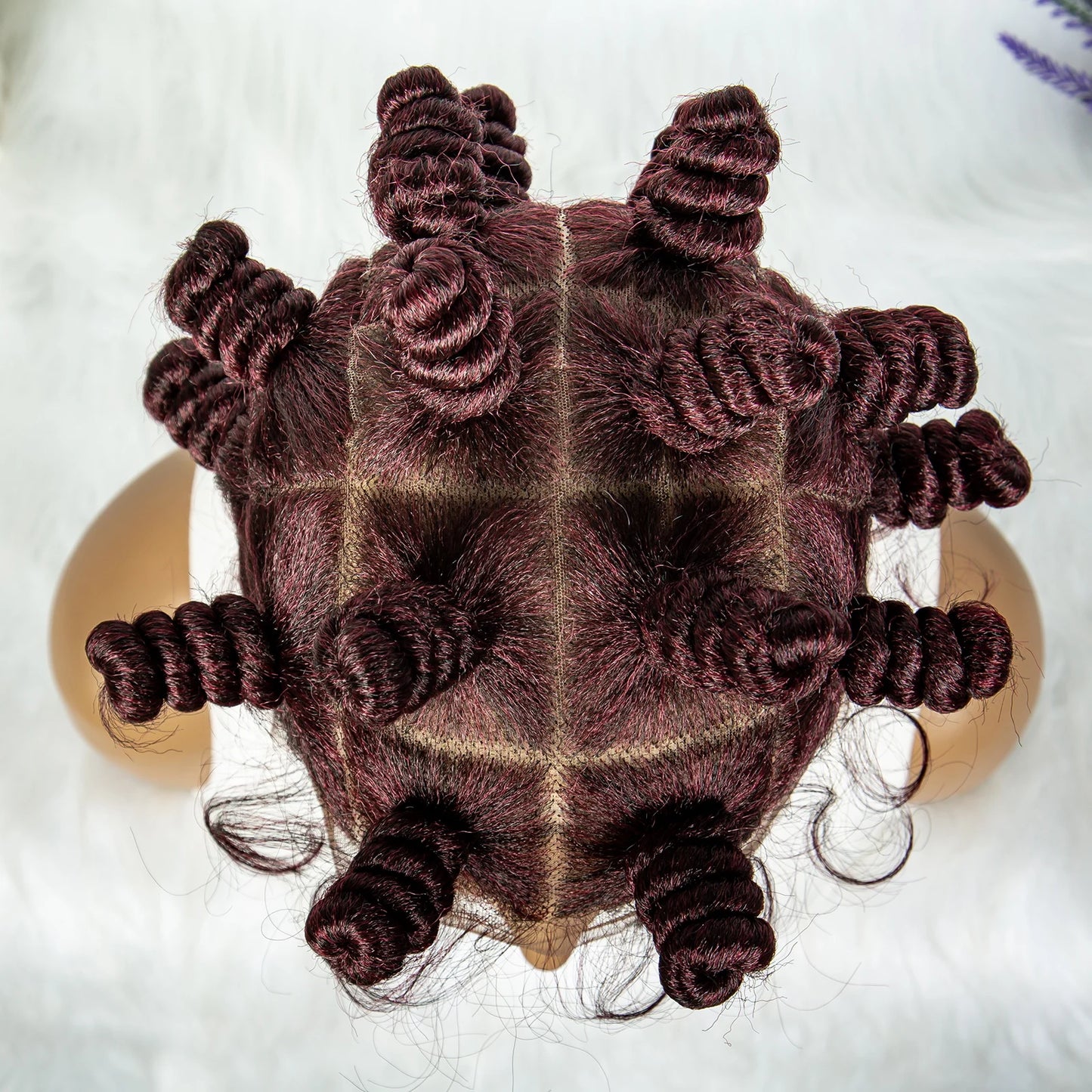 Knotless Braids Wig Synthetic Box Braided Hair Twist Braided Buns Wig Full Lace African Braiding Hair For Black Women