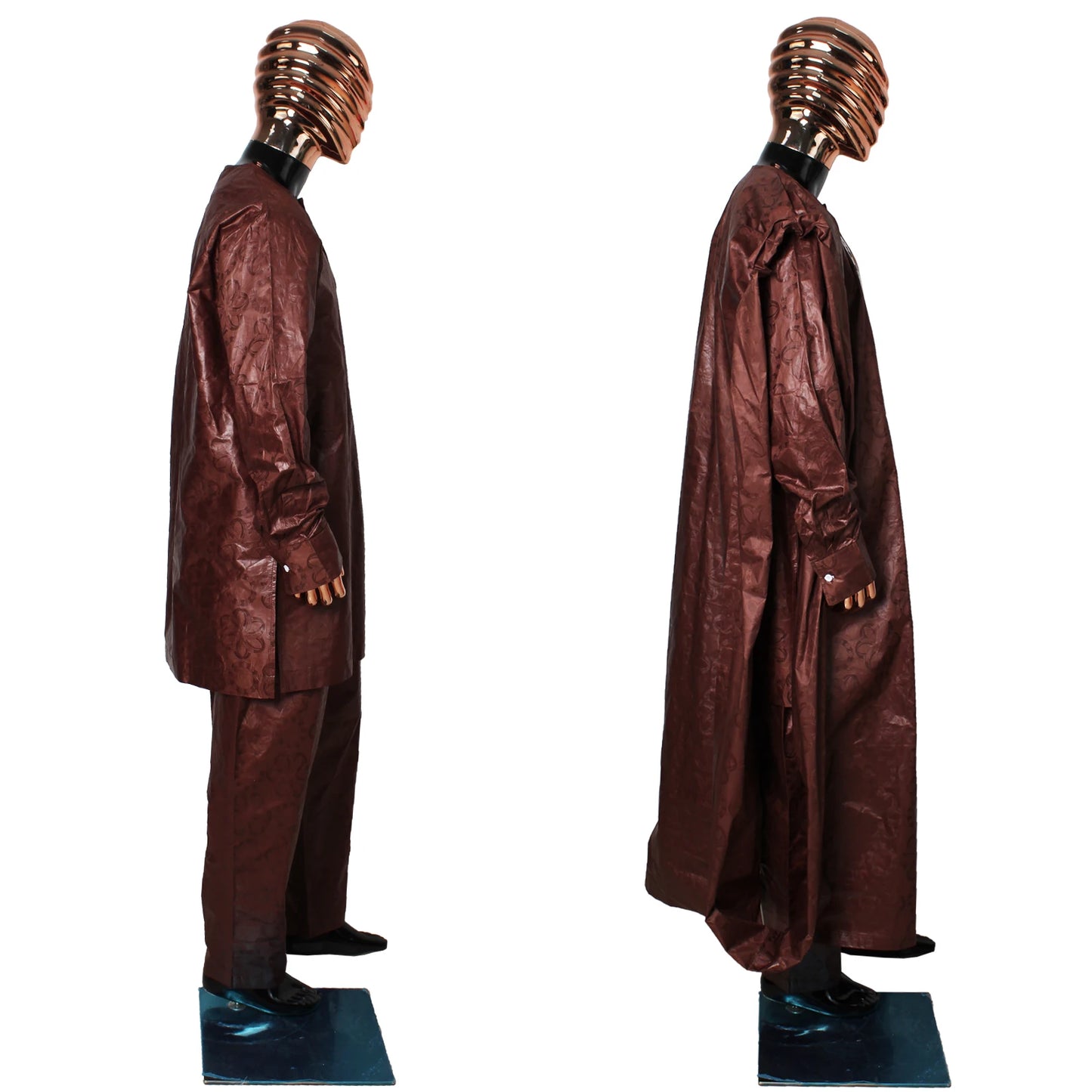 Kaftan Elegant African Men's Set 3 Pieces Outfits Long Sleeve Ethnic Tops and Pants Full Luxury Men's Suit Wedding Men Clothing