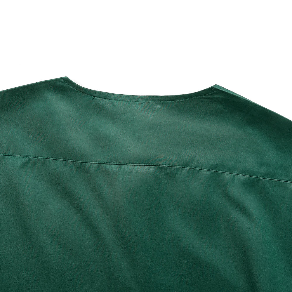 H&D 2025 African Nigerian Fashion Men Green Traditional Outfits Muslim Thobe Suit Complete Print 2 PCS Clothing Ramadan Sets