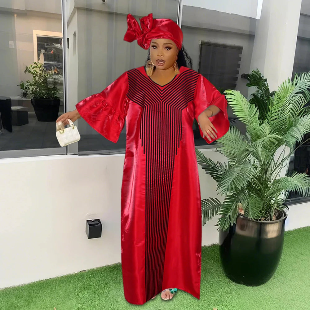 African Dresses for Women Traditional Africa Clothing Dashiki Ankara Outfits Gown Abayas Robe Muslim Kaftan Maxi Long Dress 2025