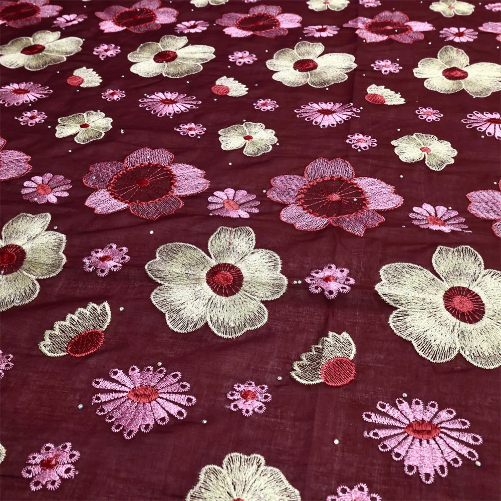 African Cotton Lace Fabric Swiss Voile Lace In Switzerland Hot Sale Nigerian Lace Fabric For Sewing Women Evening Party Dresses