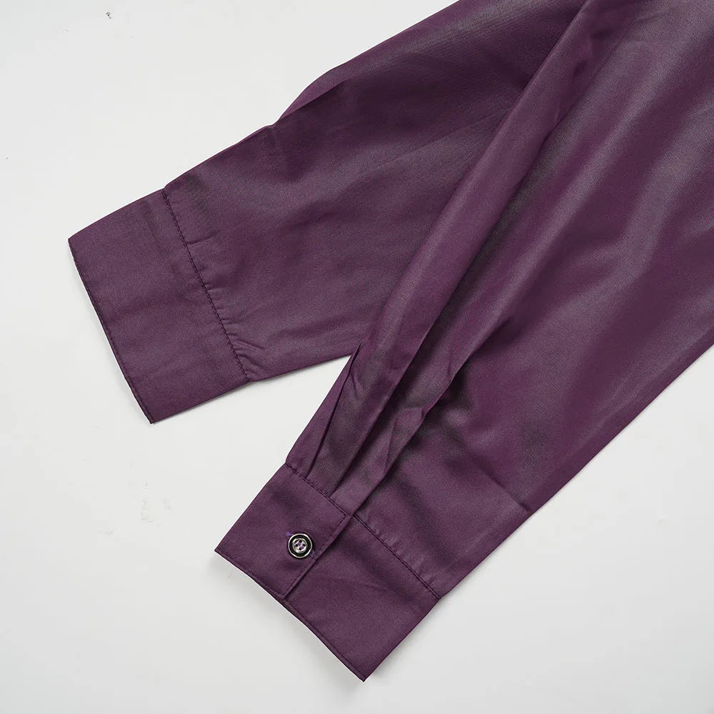 H&D African For Men Traditional 3PCS Outfit Thobe Set Purple Agbada Embroidered Robe Plus Size Wedding Christmas BouBou Ramadan