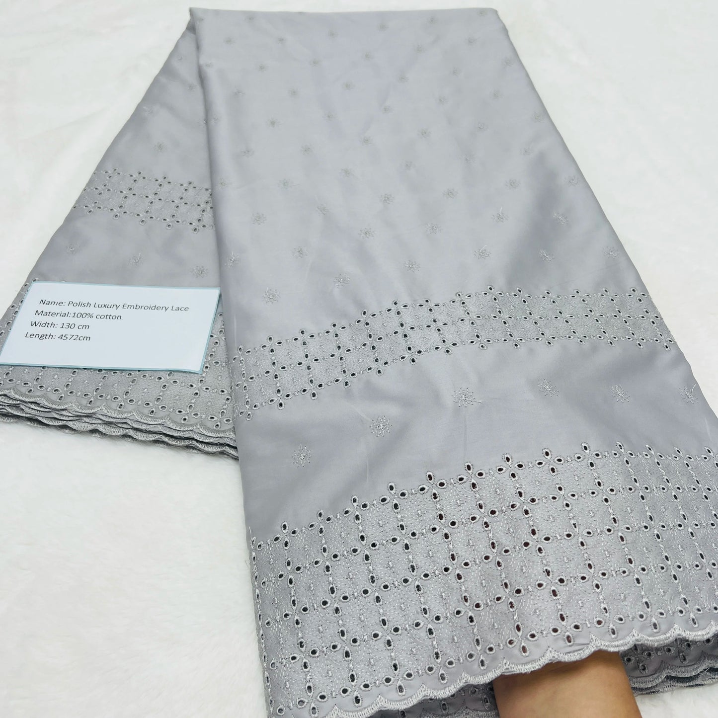 5 Yards High-end African Momen/Men Lace Fabric Tribute Silk Lace Swiss 100% Cotton Lace In Switzerland Fabric For Dress TV1219-3