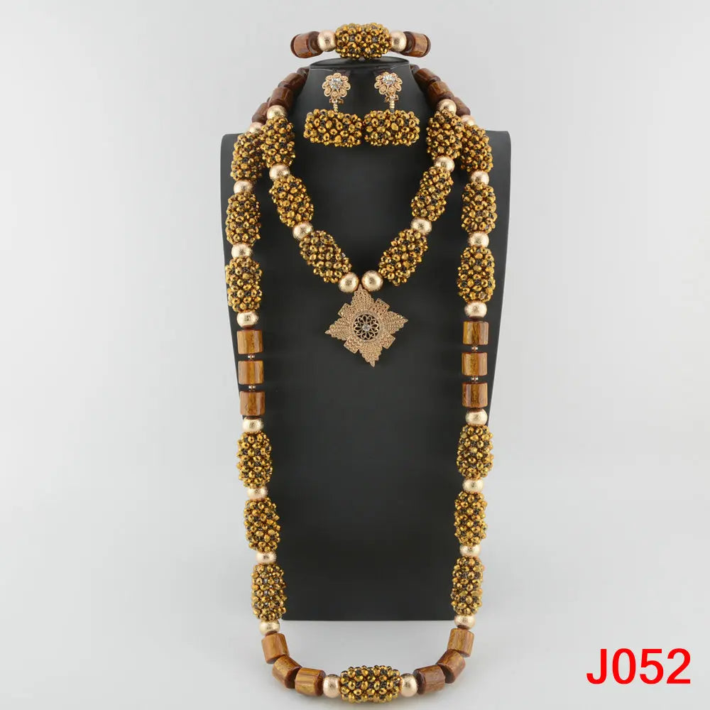 Fashion african coral beads necklace set nigerian wedding african beads jewelry Set