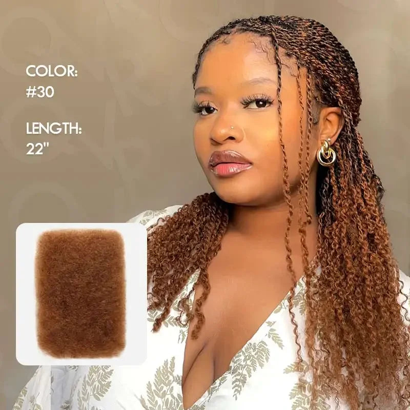 Top Peruvian Kinky Curly Mini Twist  US Stock Afro Kinky Bulk Human Hair for Braiding 100% Remy Hair Bundles No Shedding