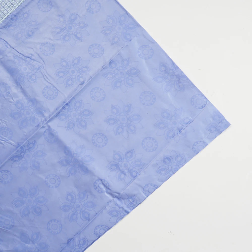 African Clothes Embroidery Blue Gown Plus Size For Men Elegant Party Wedding Thobe 3 PC Top and Pants Suits Set Daily Wear 2025