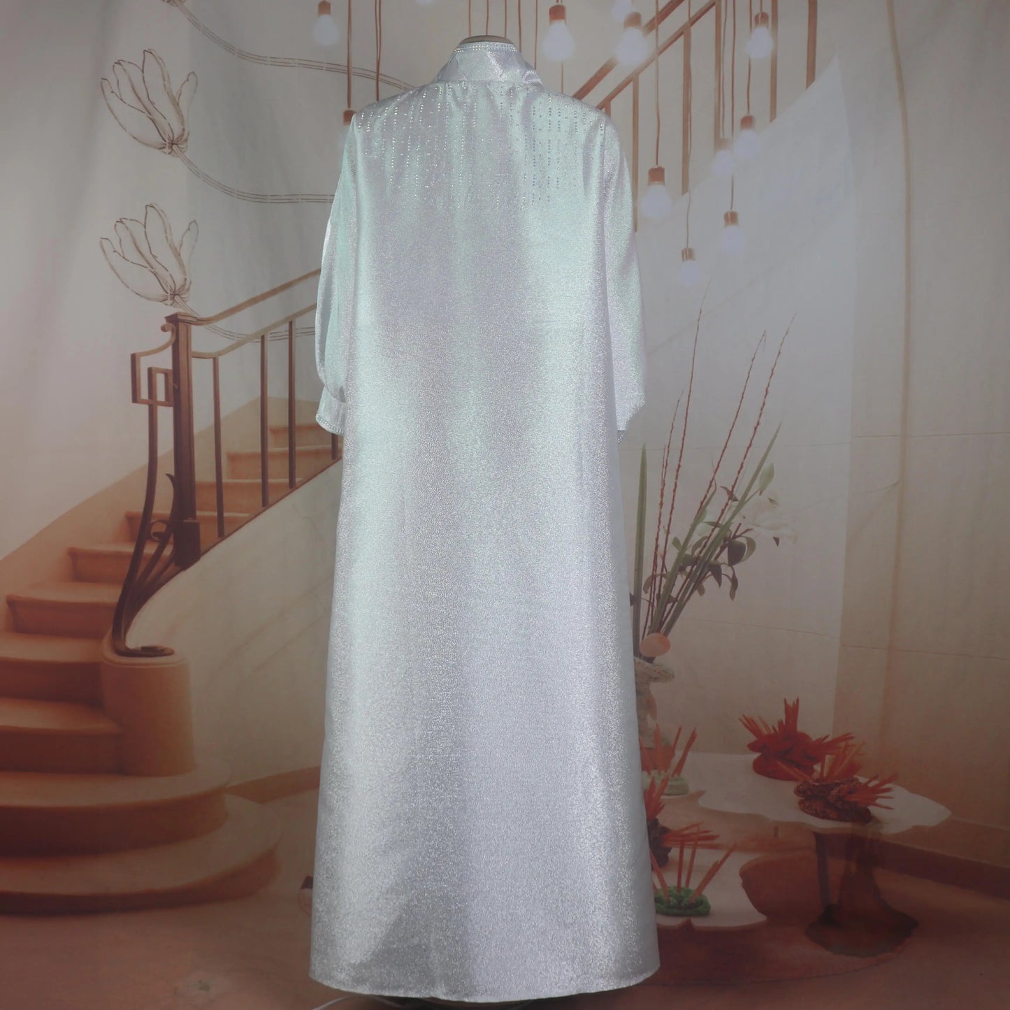 fashion turkey dresses for woman luxury elegant 2025 V-neck rhinestones dresses for church boubou  african dresses