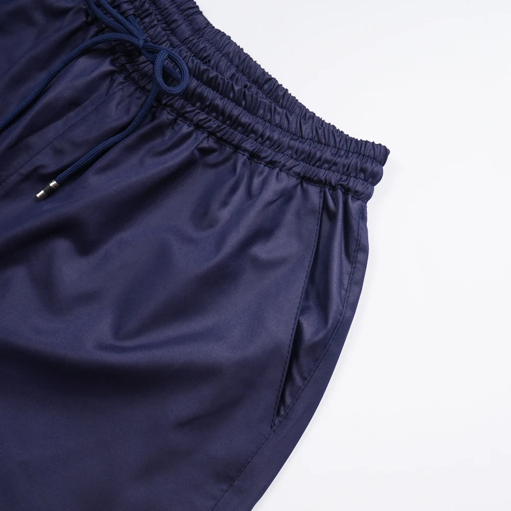 H&D African Suit For Men Robe Shirt Pants Set Long Sleeve Tops Embroidery Agbada Clothes Blue Africain Homme Traditional Robes