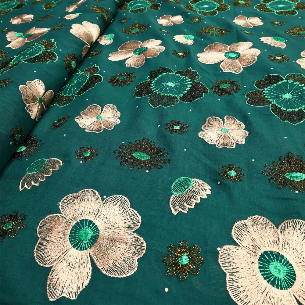 African Cotton Lace Fabric Swiss Voile Lace In Switzerland Hot Sale Nigerian Lace Fabric For Sewing Women Evening Party Dresses