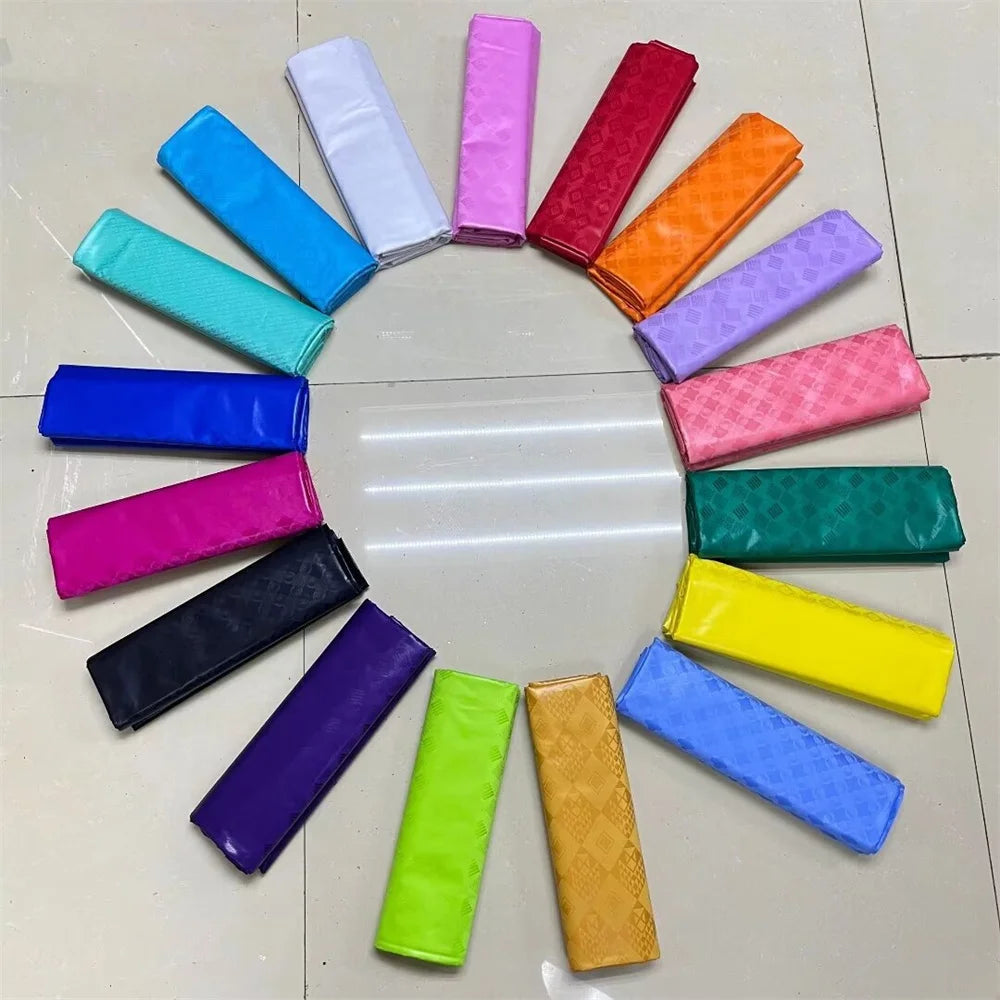 2025 African Bazin Riche Fabric Plain Bazin Brocade Latest 5 Yard African Lace Fabric For Dress