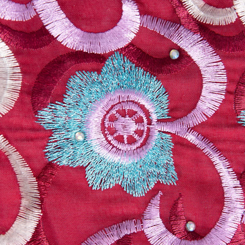 2024 High Quality Cotton Swiss Voile Lace with Crystal African Embroidered Lace Fabric for Sew Wedding Party Women Dress TY3052