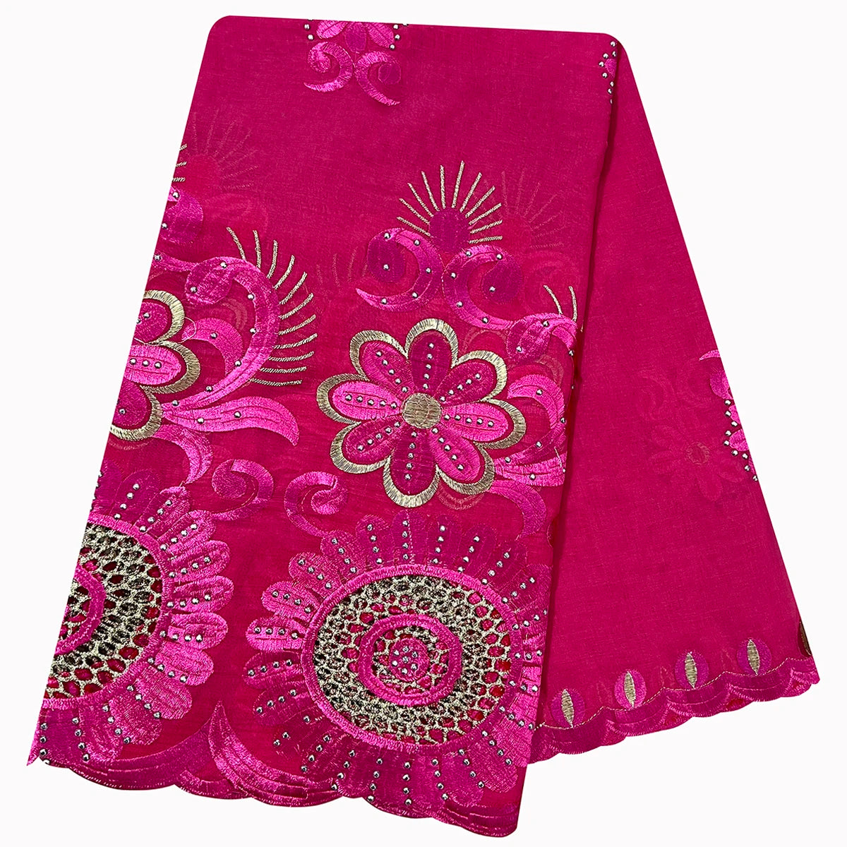 2024 Latest Hot Sales 100% Cotton Big Size Scarf African Women Hijab Scarf Hollow Out Embrodiery Muslim Scarf On Wholesale Price