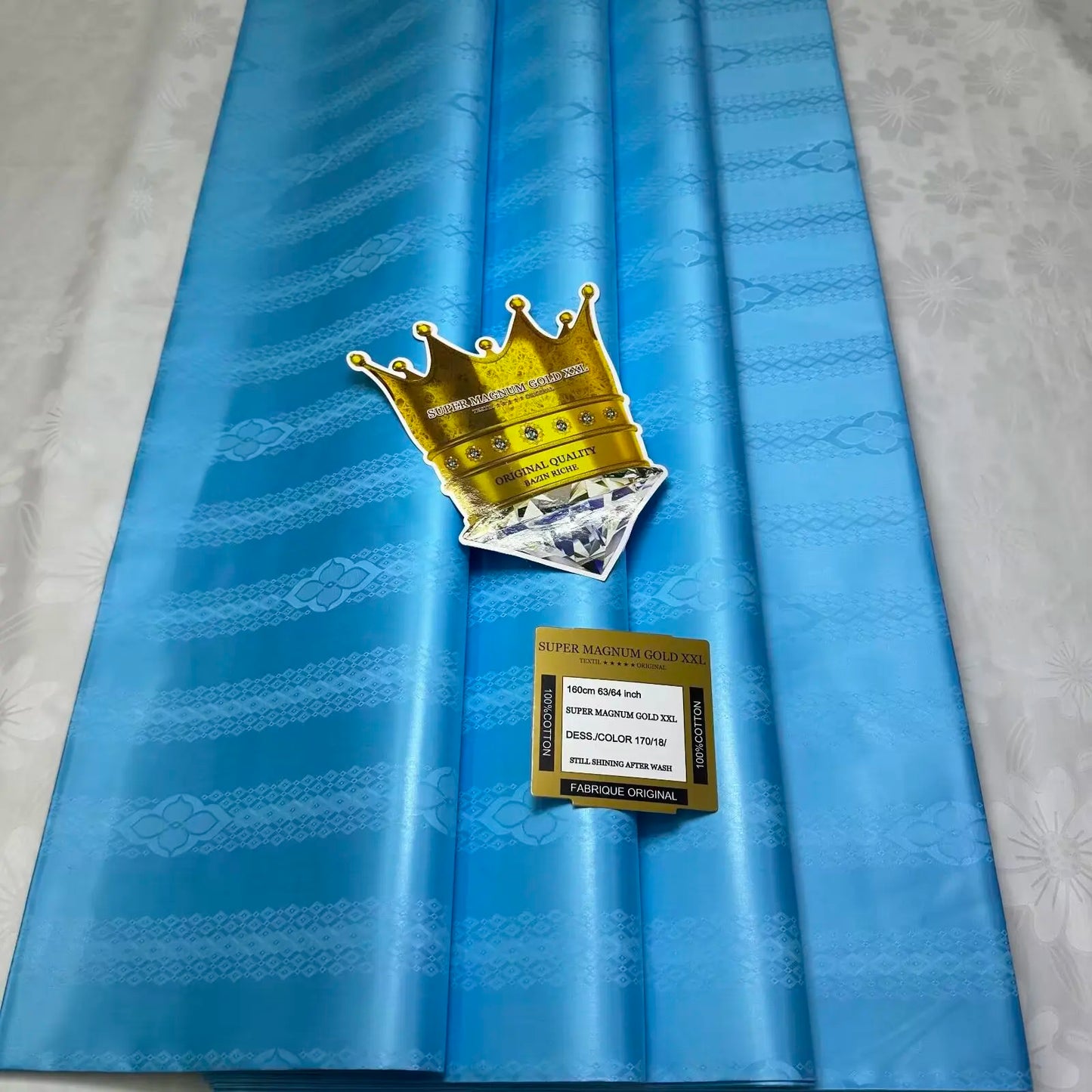 5 Meters Perfumed African Bazin Brocade Fabrics for Dress 100% Cotton Team Bazin Riche Brode Jacquard Material for Clothes 16A91