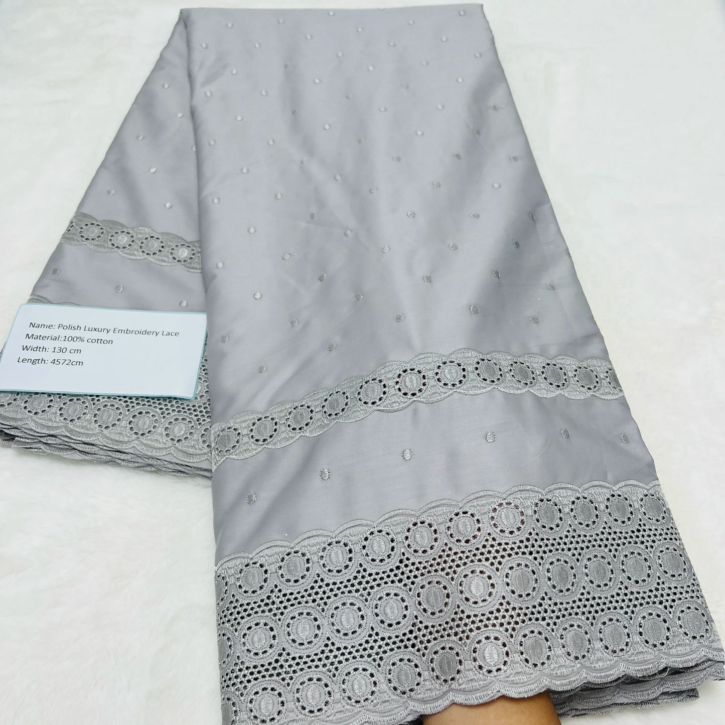 5 Yards High-end African Momen/Men Lace Fabric Tribute Silk Lace Swiss 100% Cotton Lace In Switzerland Fabric For Dress TV1219-3