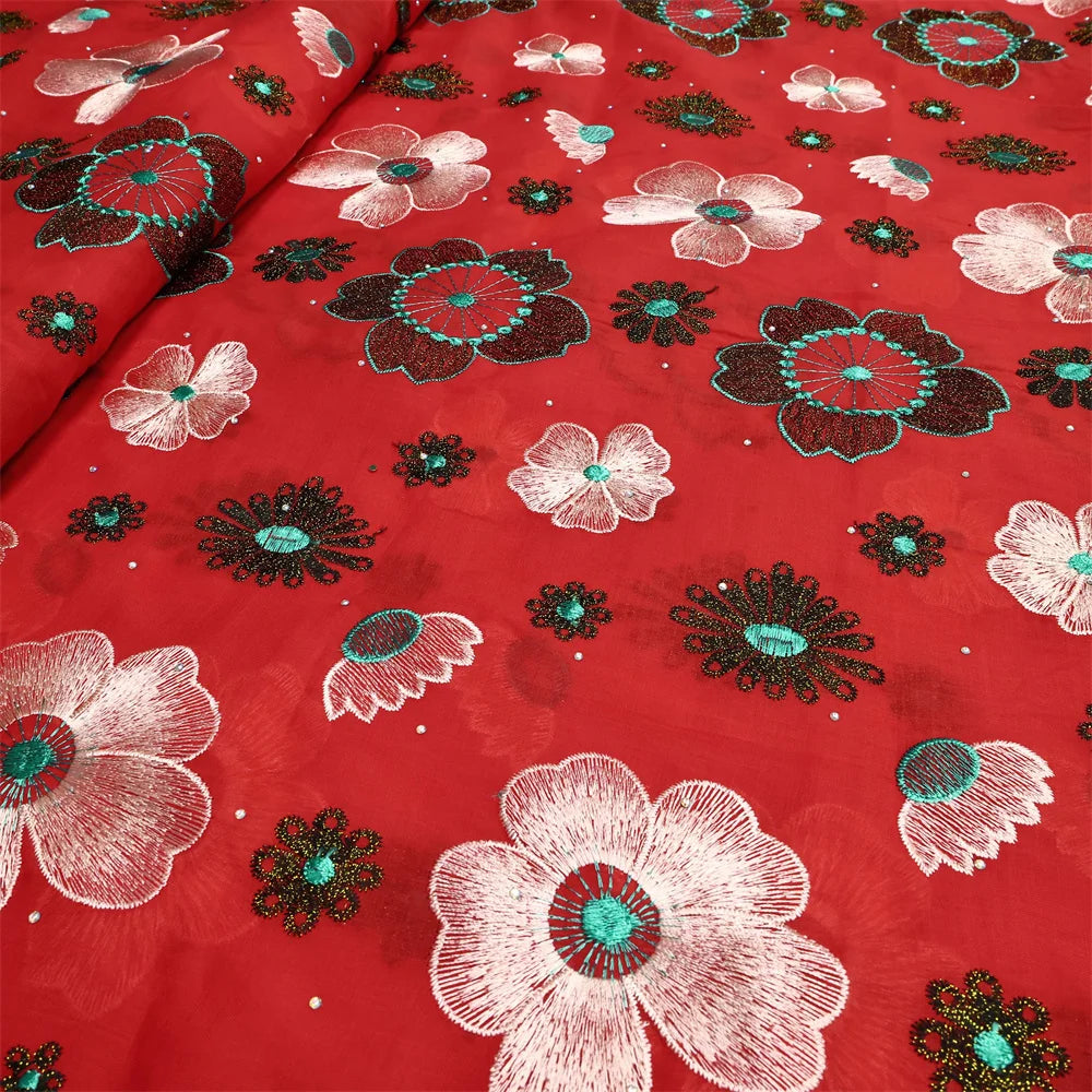 African Cotton Lace Fabric Swiss Voile Lace In Switzerland Hot Sale Nigerian Lace Fabric For Sewing Women Evening Party Dresses