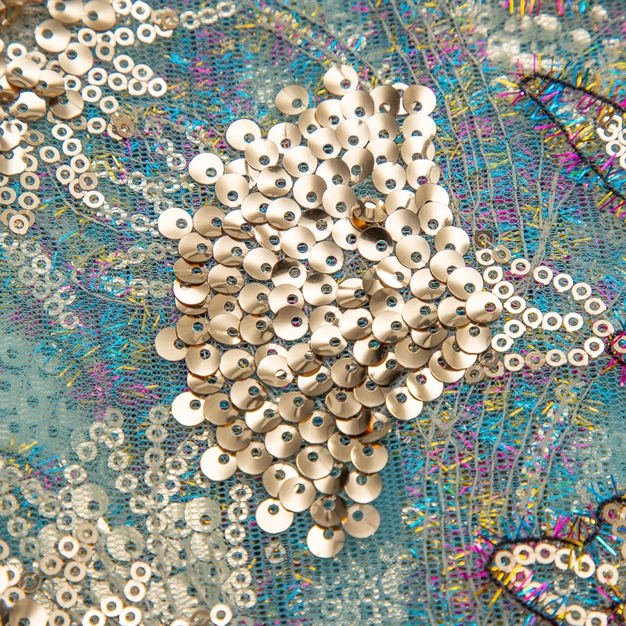 African Green Sequins Mesh Woman Lace Fabric High Quality 2025 Nigerian French Net Lace for Sewing Wedding Dresses 3735
