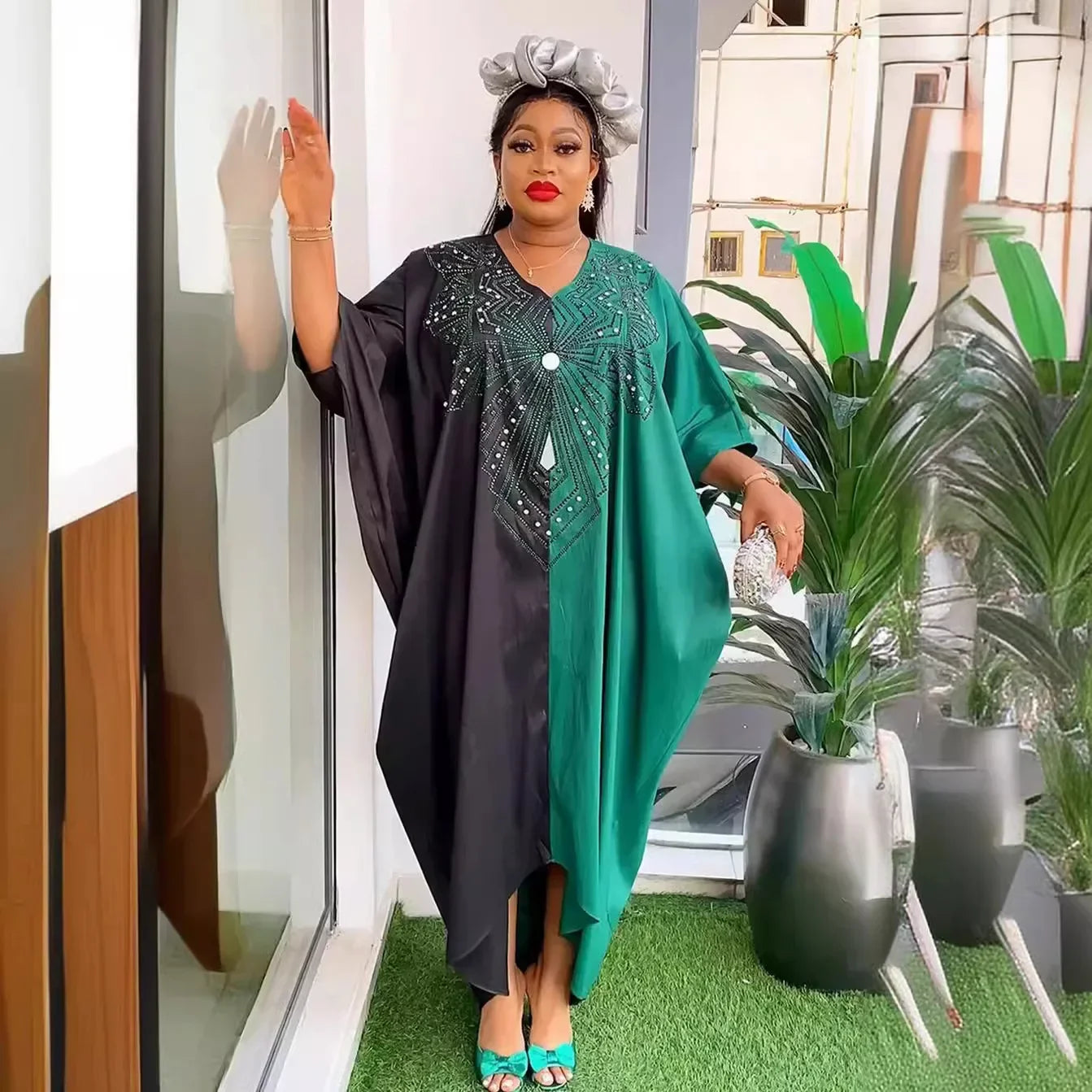 African Dresses for Women Hijab Kaftan Print Loose Boubou Robe Africa Clothes Ankara Dashiki Dubai Abaya Scarf Gown Caftan Dress