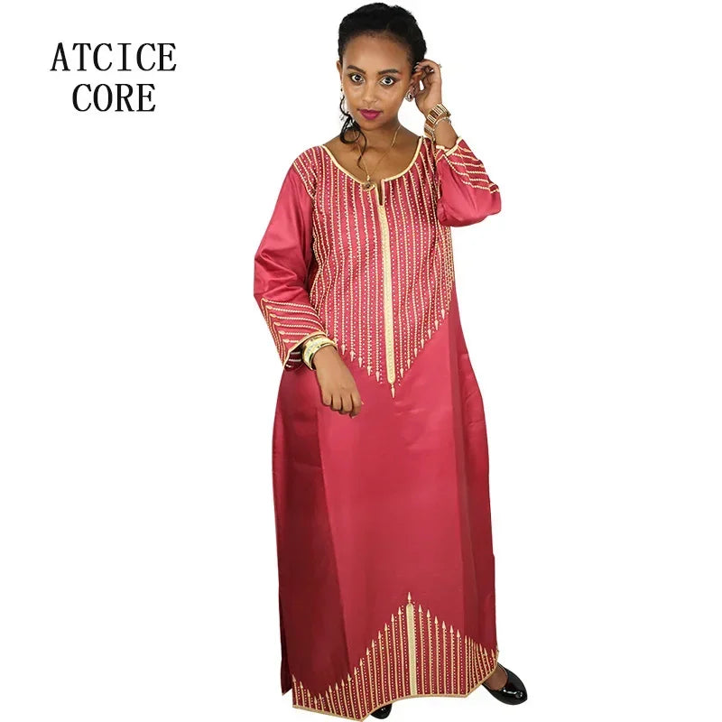 African Dresses For Women Dashiki  Dresses Bazin Riche Traditional African Clothing  For Ladies Without Scarf