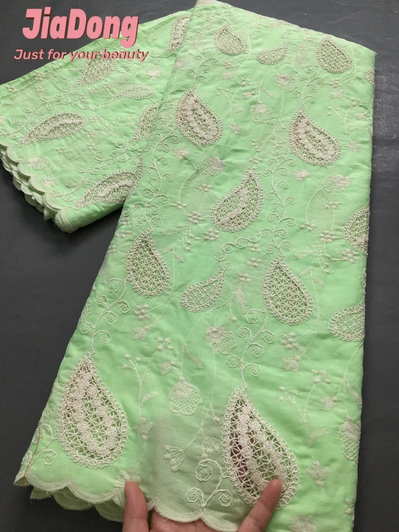 JiaDong Cotton African Swiss In Switzerland High Quality Lace Fabric Nigerian Lace Fabric For Sewing Dress Women 2.5yards 4298