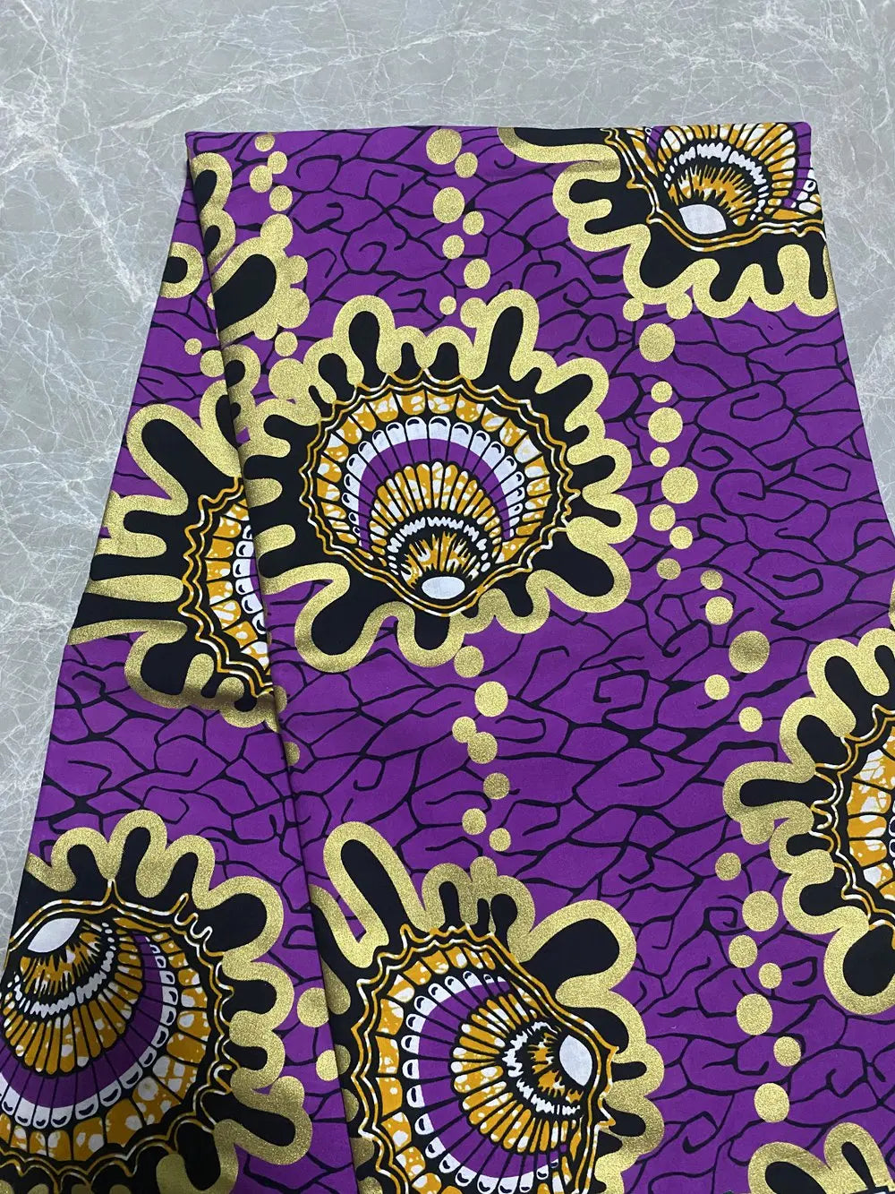 Soft Stuff Cotton Material African Wax Fabric Ankara Golden Printed Kente Super Good Quality Shine New For Sew Wedding Dress