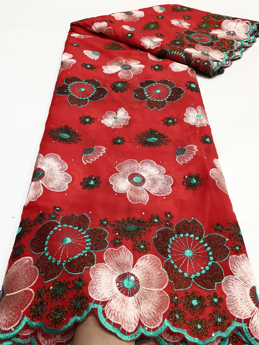 African Cotton Lace Fabric Swiss Voile Lace In Switzerland Hot Sale Nigerian Lace Fabric For Sewing Women Evening Party Dresses