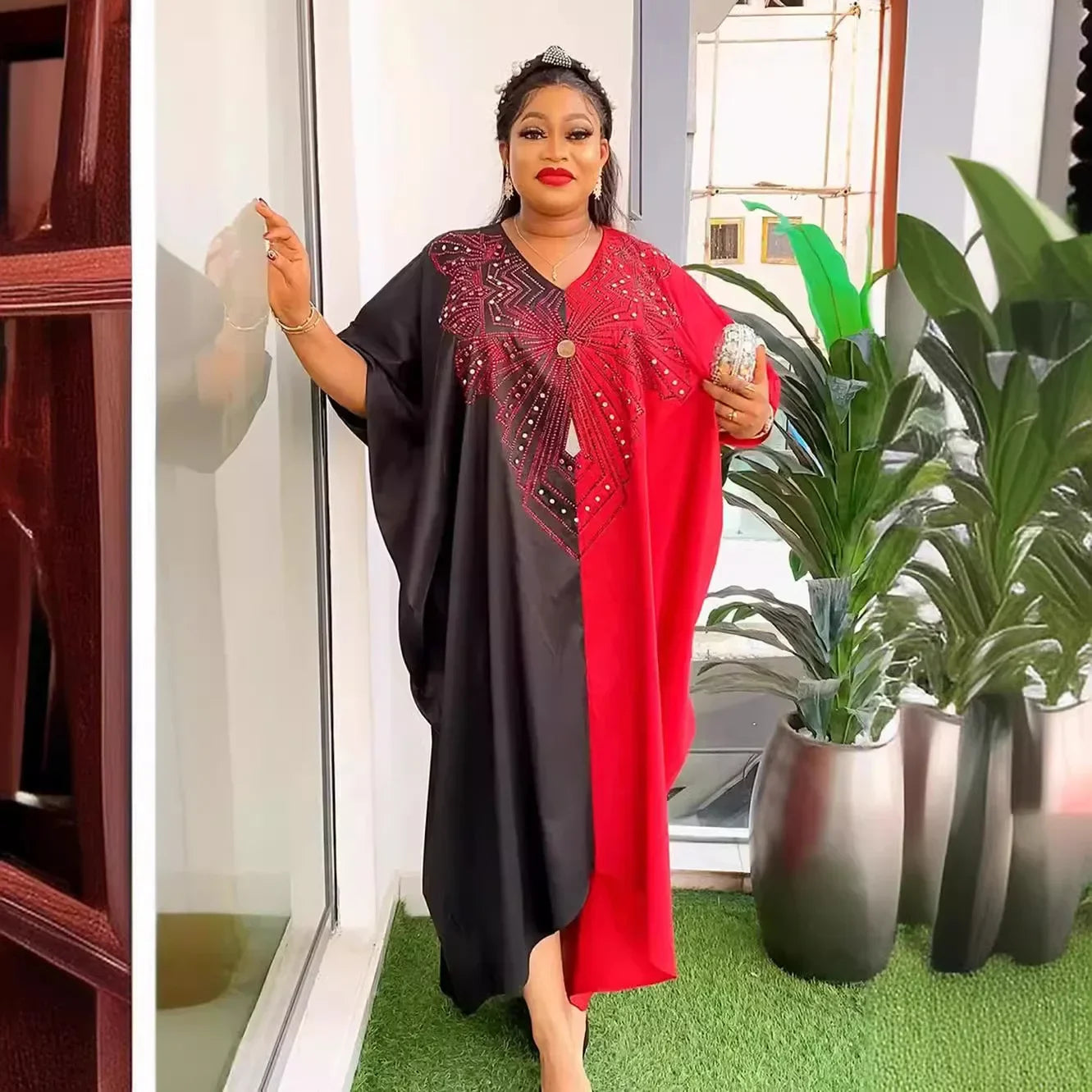 African Dresses for Women Hijab Kaftan Print Loose Boubou Robe Africa Clothes Ankara Dashiki Dubai Abaya Scarf Gown Caftan Dress