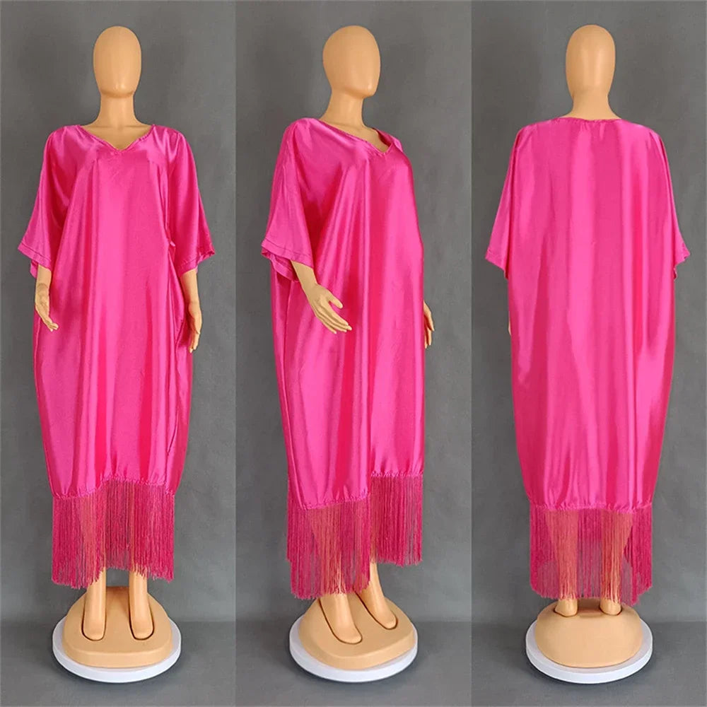 African Dresses for Women Hijab Kaftan Print Loose Boubou Robe Africa Clothes Ankara Dashiki Dubai Abaya Scarf Gown Caftan Dress