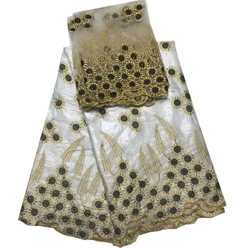 African Bazin Brocade Fabric for Women &Men, 100% Cotton, African, Basain Riche, Wedding, Hot Sale, Fashion, New Arrival,5 Yards