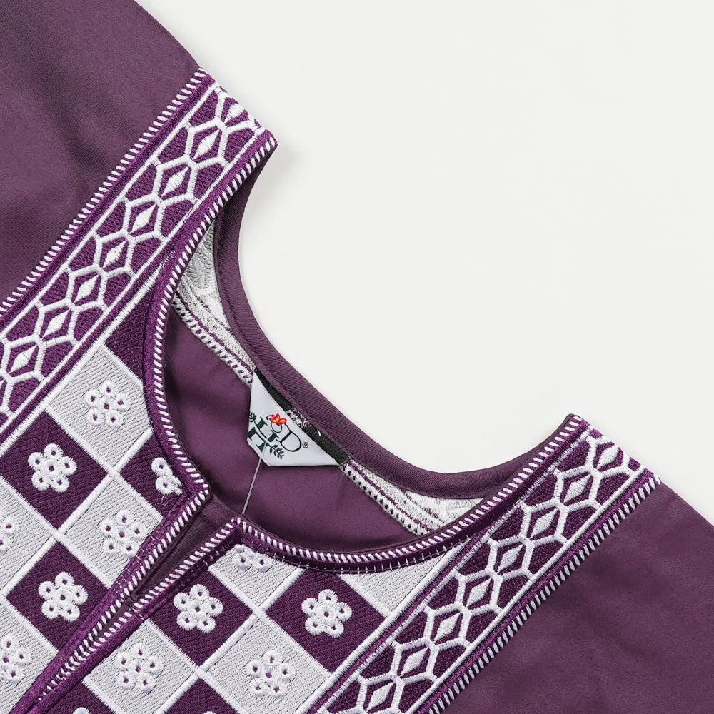 H&D African For Men Traditional 3PCS Outfit Thobe Set Purple Agbada Embroidered Robe Plus Size Wedding Christmas BouBou Ramadan