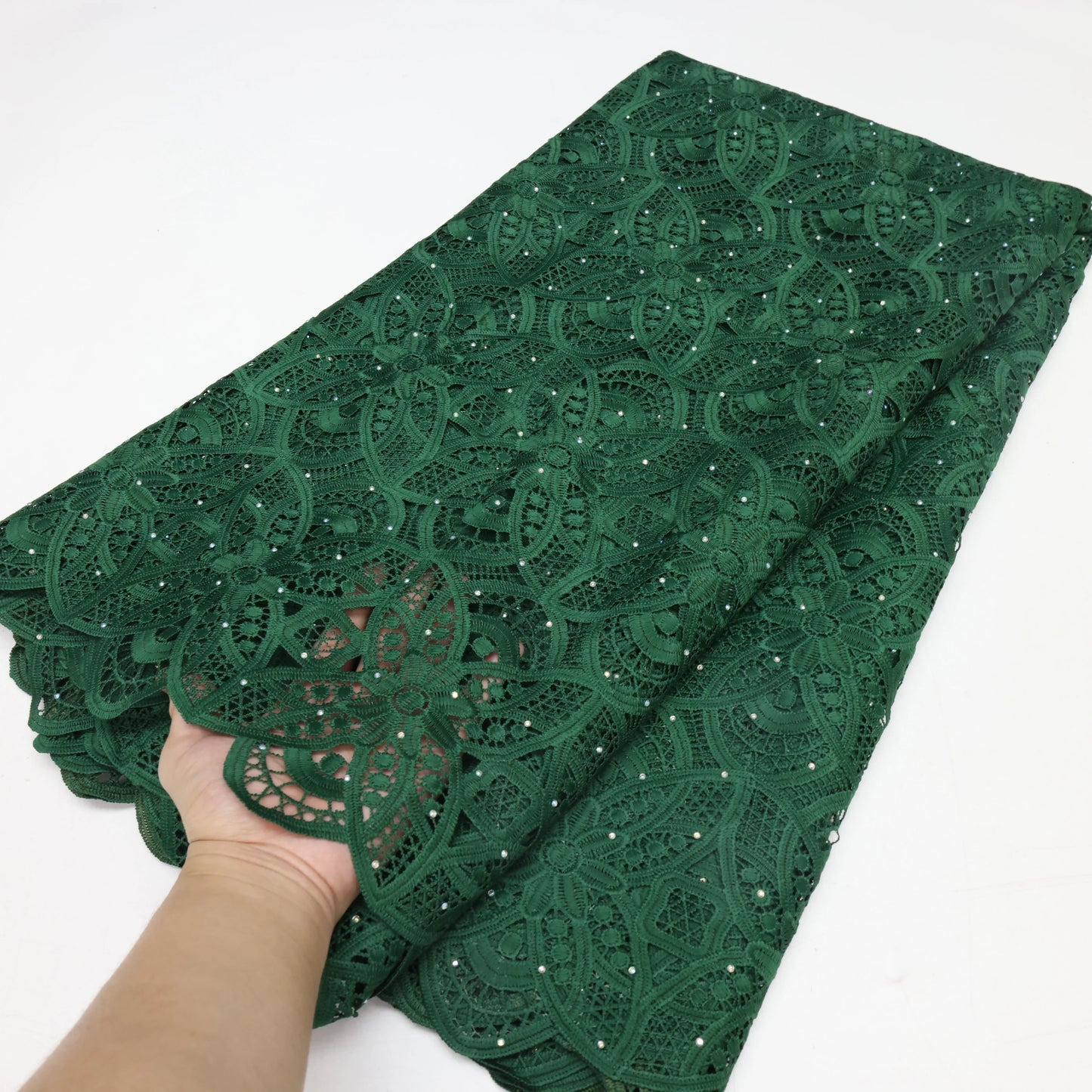 High Quality African Nigerian French Tulle Lace Fabric For Sewing Embroidery Dress Milk Silk Voile Wedding Party 5Yards