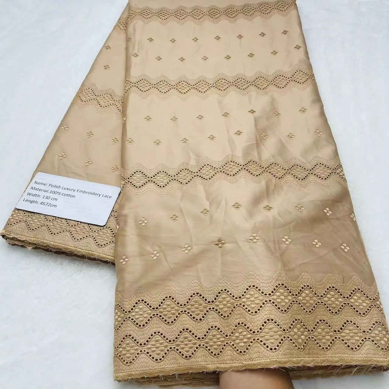 5 Yards High-end African Momen/Men Lace Fabric Tribute Silk Lace Swiss 100% Cotton Lace In Switzerland Fabric For Dress TV1219-3